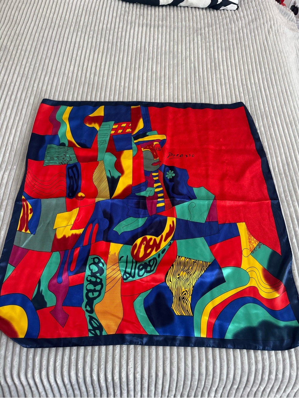 Colorful Abstract Square Scarf 90x90 cm – New
